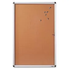 Lorell LLR 42707 Enclosed Cork Bulletin Boards - 48 Height X 36 Width 