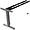 LLR 99853 | Lorell Sit/Stand Desk Silver Third-leg Add-on