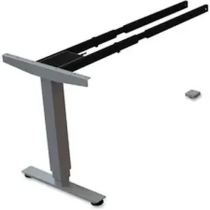 LLR 99853 | Lorell Sit/Stand Desk Silver Third-leg Add-on