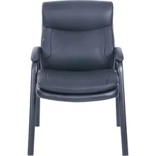 Lorell LLR 48842 Incite Guest Chair - Black Bonded Leather Seat - Blac