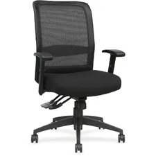 Lorell LLR 62105 Executive High-back Mesh Multifunction Chair - Black 