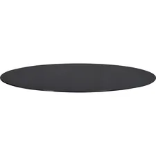 Lorell LLR 59725 Round Glass Conference Tabletop - Black Round Top X 4