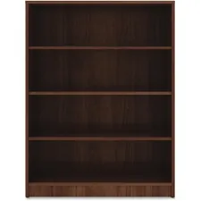 Lorell LLR 99786 Walnut Laminate Bookcase - 48 Height X 36 Width X 12 