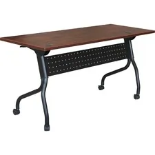 Lorell LLR 59515 Cherry Flip Top Training Table - Rectangle Top - Four