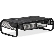 Lorell LLR 84148 Mesh Wire Monitor Stand - 20 Width - Black