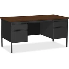 Lorell LLR 60927 Fortress Series Double-pedestal Desk - Rectangle Top 