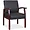 LLR 68556 | Lorell Black Leather/Wood Frame Guest Chair