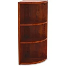 Lorell LLR 69890 Essentials Series Cherry Laminate Corner Bookcase - 3