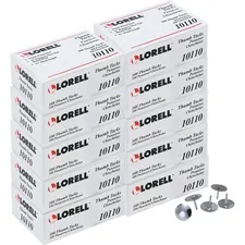 Lorell LLR 10110BX 516 Steel Thumb Tacks - 0.31 Shank - 0.38 Head - Fo