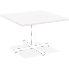 Lorell LLR 99858 Hospitality White Laminate Square Tabletop - High Pre