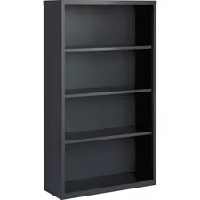 Lorell LLR 59693 Fortress Series Charcoal Bookcase - 34.5 X 13 X 60 - 