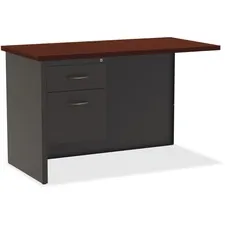 Lorell LLR 79156 Mahogany Laminatecharcoal Modular Desk Series - 2-dra