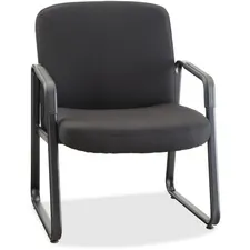 Lorell LLR 84586 Big And Tall Fabric-upholstered Guest Chair - Black P