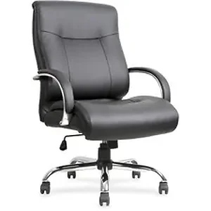 LLR 40206 | Lorell Leather Deluxe Big/Tall Chair - Black
