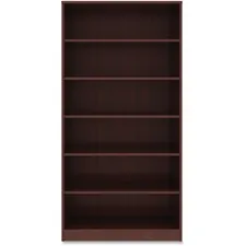 Lorell LLR 99790 Mahogany Laminate Bookcase - 72 Height X 36 Width X 1