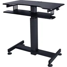 Lorell LLR 82016 Mobile Standing Work And School Desk - Rectangle Top 