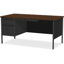 Lorell LLR 60918 Fortress Series Left-pedestal Desk - Rectangle Top - 