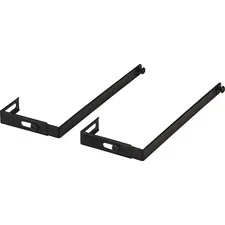 Lorell LLR 80674 Metal Partition Hangers - 7 Size - Metal - Black - 2 