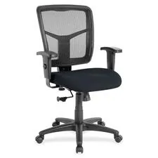 Lorell LLR 8620997 Managerial Mesh Mid-back Chair - Snakeskin Midnight