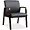 LLR 40201 | Lorell Black Leather Wood Frame Guest Chair