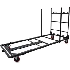 Lorell LLR 65956 Blow Mold Rectangular Table Trolley Cart - Steel - X 