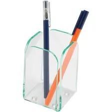 Lorell LLR 80656 Acrylic Desktop Pencil Cup - Acrylic - 1 Each - Green