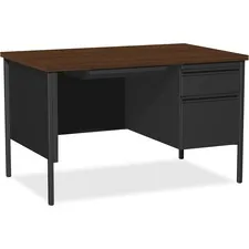 Lorell LLR 66902 Fortress Series 48 Right Single-pedestal Desk - Lamin