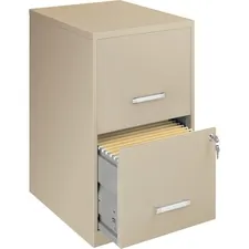 Lorell LLR 14340 Soho 18 2-drawer File Cabinet - 14.3 X 18 X 24 - 2 X 