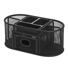 Lorell LLR 84240 Mesh Steel Desktop Organizer - Desktop - Compact, Stu