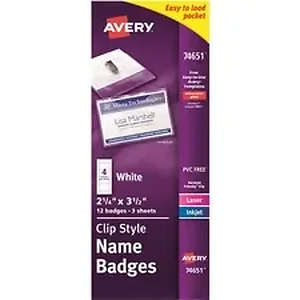 AVE 74651 | Avery Dennison Avery® Top-Loading Clip Style