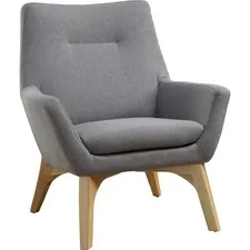 Lorell LLR 68961 Quintessence Collection Upholstered Chair - Gray Seat