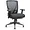 LLR 40204 | Lorell Fabric Seat Mesh Mid-back Chair - Black