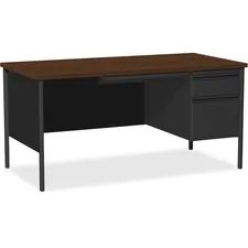 Lorell LLR 66905 Fortress Series Right-pedestal Desk - Laminated Recta