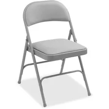 Lorell LLR 62533 Padded Seat Folding Chairs - Beige Fabric Seat - Beig