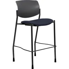 Lorell LLR 83119A204 Fabric Seat Contemporary Stool - Dark Blue Crepe 