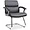 LLR 20019 | Lorell Sled Base Leather Guest Chair - Black