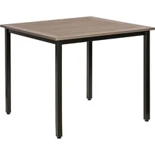 Lorell LLR 42686 Charcoal Outdoor Table - Charcoal Square Top - Black 