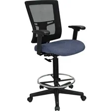 Lorell LLR 43100010 Mesh Back Drafting Stool - Mid Back - 5-star Base 