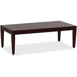 LLR 59544 | Lorell Mahogany Finish Solid Wood Coffee Table