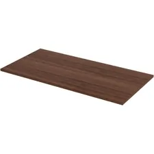 Lorell LLR 16242 Quadro Straight Edge Walnut Tabletop - Walnut Rectang