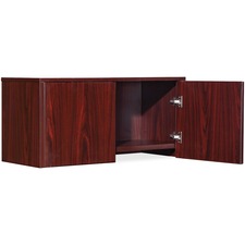 Lorell LLR 59506 Essential Series Mahogany Wall Mount Hutch - 35.4 X 1