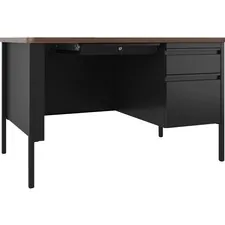 Lorell LLR 66939 Fortress Series Walnut Top Teacher's Desk - 48 X 30 X