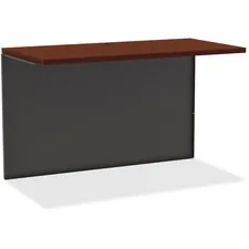 Lorell LLR 79166 Mahogany Laminatecharcoal Modular Desk Series - 48 X 