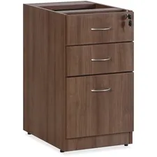 Lorell LLR 69985 Essentials Walnut Boxboxfile Fixed Pedestal - 15.5 X 