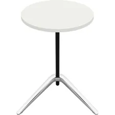 Lorell LLR 86926 Guest Area Round Top Accent Table - White Round Top -