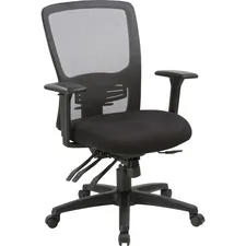 Lorell LLR 86220 High-back Mesh Chair - Black Seat - Black Back - High