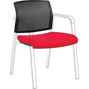 LLR 30946 | Lorell Stackable Chair Mesh Back/Fabric Seat