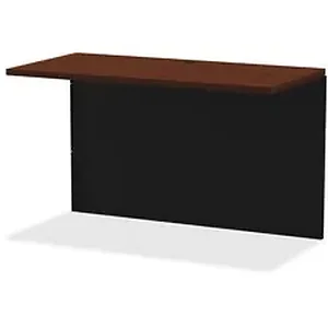 LLR 79165 | Lorell Walnut Laminate Commercial Steel Desk