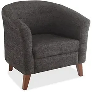 LLR 82096 | Lorell Fabric Club Armchair - Black Fabric Seat