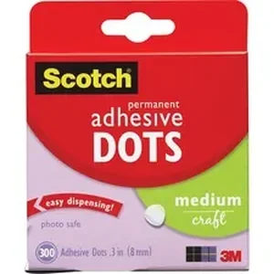 3m Scotch Adhesive Dots - 0.30 Length x 0.30 Width -